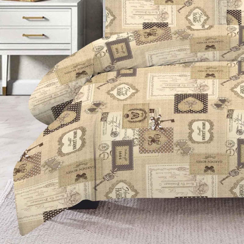 Amali  6 piece Polycotton Bed Sheet Queen Size (160x200+35) cm 1 Fitted Sheet, 1 Duvet Cover and 2 Standard & 2 Oxford Pillowcases Soft Breathable & Durable Fabric for Home Use - Image 2