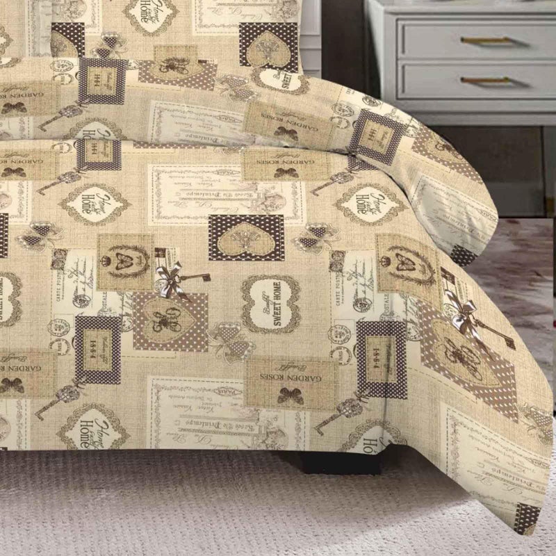 Amali  6 piece Polycotton Bed Sheet Queen Size (160x200+35) cm 1 Fitted Sheet, 1 Duvet Cover and 2 Standard & 2 Oxford Pillowcases Soft Breathable & Durable Fabric for Home Use - Image 3