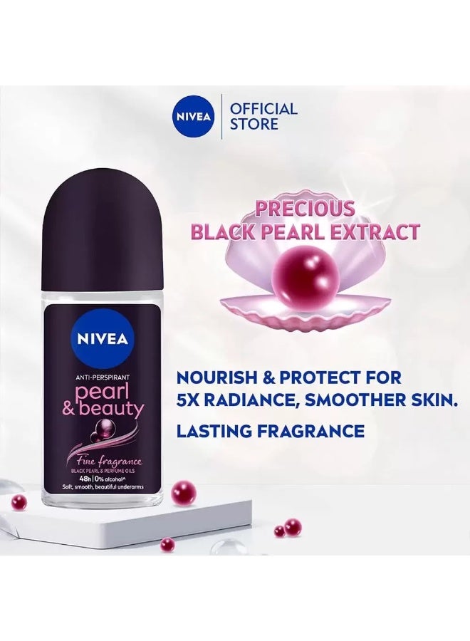 Nivea مزيل العرق نيفيا لؤلؤة وجمال رول أون مع عطور أنيقة - 50 مل - Image 2