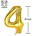 Jonhamwelbor 40 Number Balloons Gold Big Foil Mylar Giant Jumbo 40 Balloons for Men Women 40th Birthday Party Supplies 40 Anniversary Events Decorations - Image 4