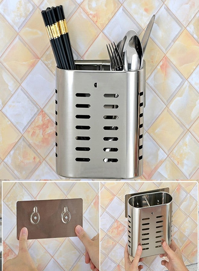 Fdit Household Wall Mount Utensil Drying Racks,Cooking Utensil Holder Flatware Hanging Organizer Drying Racks with Hollow Design for Spoons Knives Forks Chopsticks - Image 4