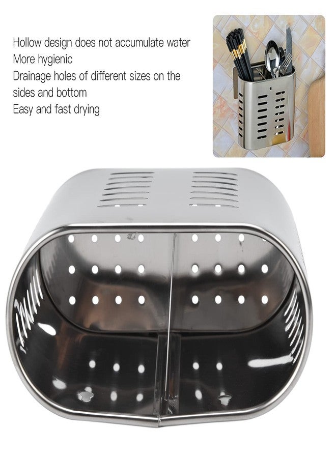 Fdit Household Wall Mount Utensil Drying Racks,Cooking Utensil Holder Flatware Hanging Organizer Drying Racks with Hollow Design for Spoons Knives Forks Chopsticks - Image 3