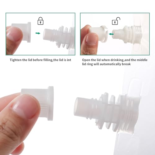 OHMAXHO Plastic Flasks - Reusable, Leak-Proof for Travel, Outdoor Sport, Running enthusiasts, Concerts, Events(8OZ-16OZ-32OZ,16PCS) - Image 3