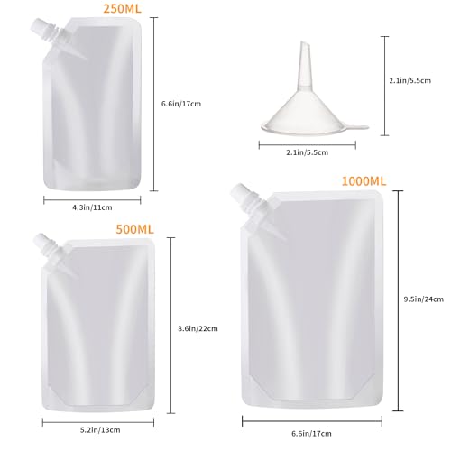 OHMAXHO Plastic Flasks - Reusable, Leak-Proof for Travel, Outdoor Sport, Running enthusiasts, Concerts, Events(8OZ-16OZ-32OZ,16PCS) - Image 2
