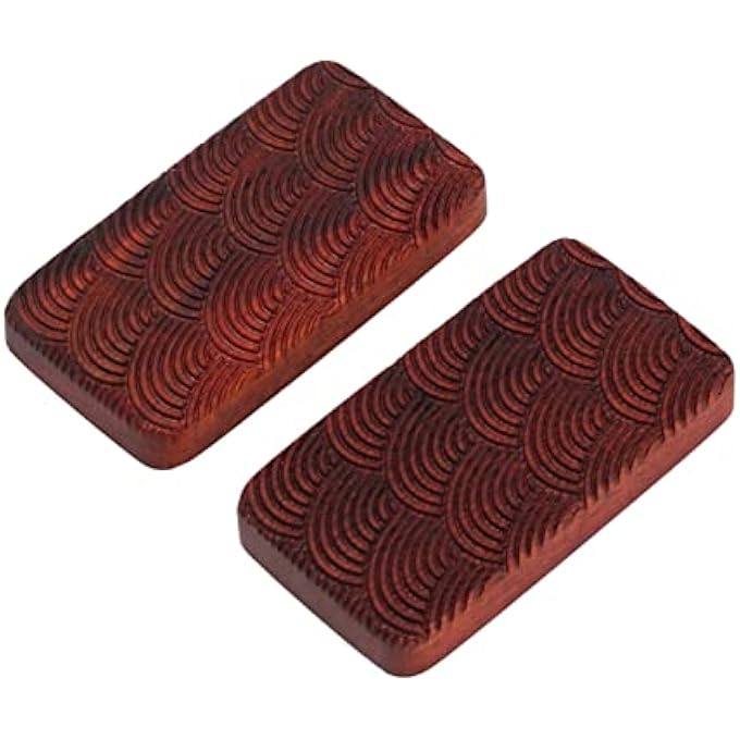 Domary Slider Red Sandalwood Stress Relief Engraved Fingertip Toy for Office Youth Adults (Limited Water) - Image 4
