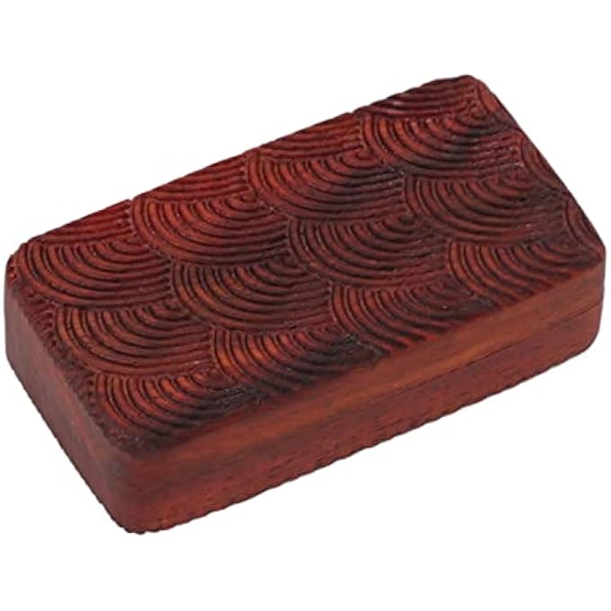 Domary Slider Red Sandalwood Stress Relief Engraved Fingertip Toy for Office Youth Adults (Limited Water) - Image 1