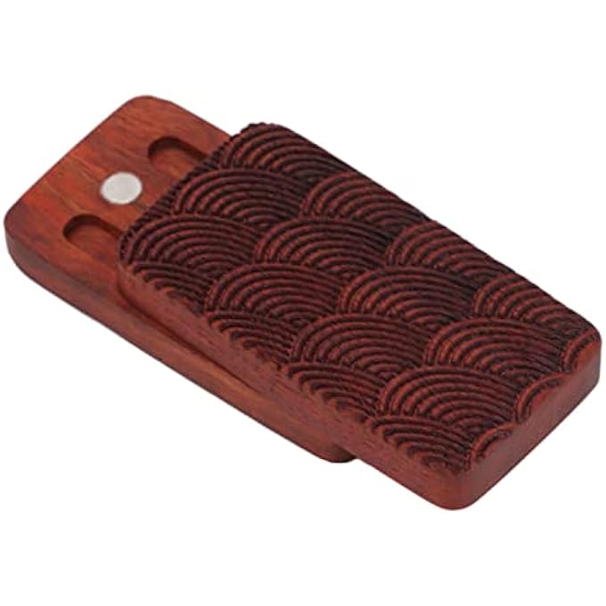 Domary Slider Red Sandalwood Stress Relief Engraved Fingertip Toy for Office Youth Adults (Limited Water) - Image 2