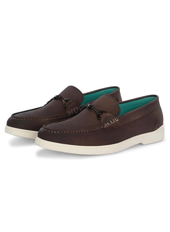 NOAK NO ANIMAL KILLED Casual Leather Material Slip-on Loafers Shoes Comfortable Shoes for Men|Brown|9 UK - Image 4