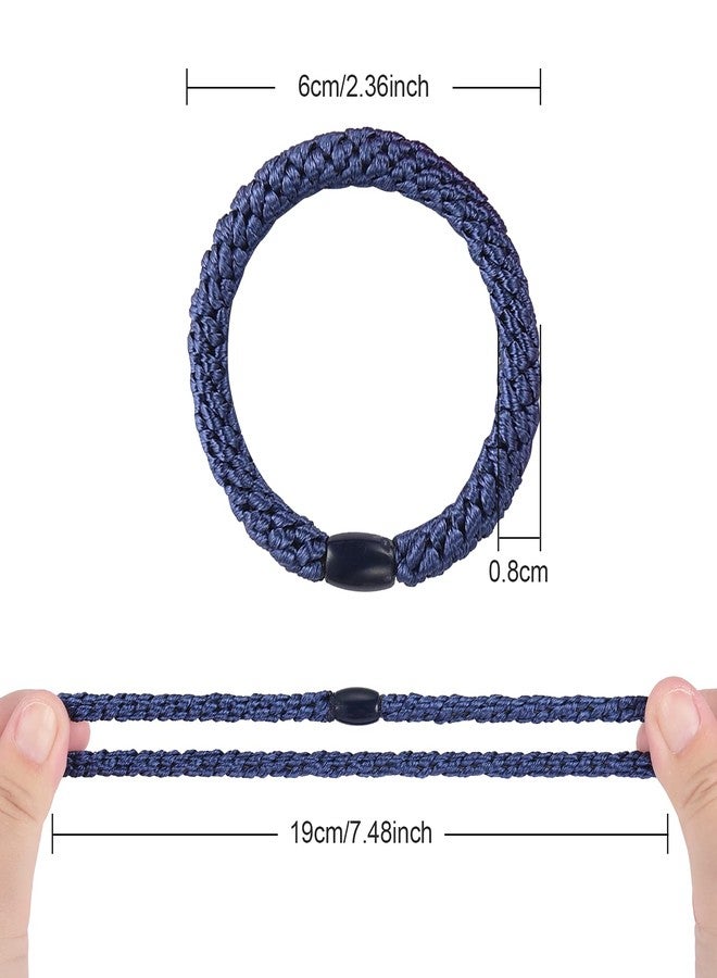 Funtopia Bracelet Hair Ties for Women Girls, Funtopia 30 Pcs Colorful Elastics Hair Bands Ponytail Holders for Thick Hair, No Metal No Damage Soft Hair Ties with Bead, Bulk Set - Image 4