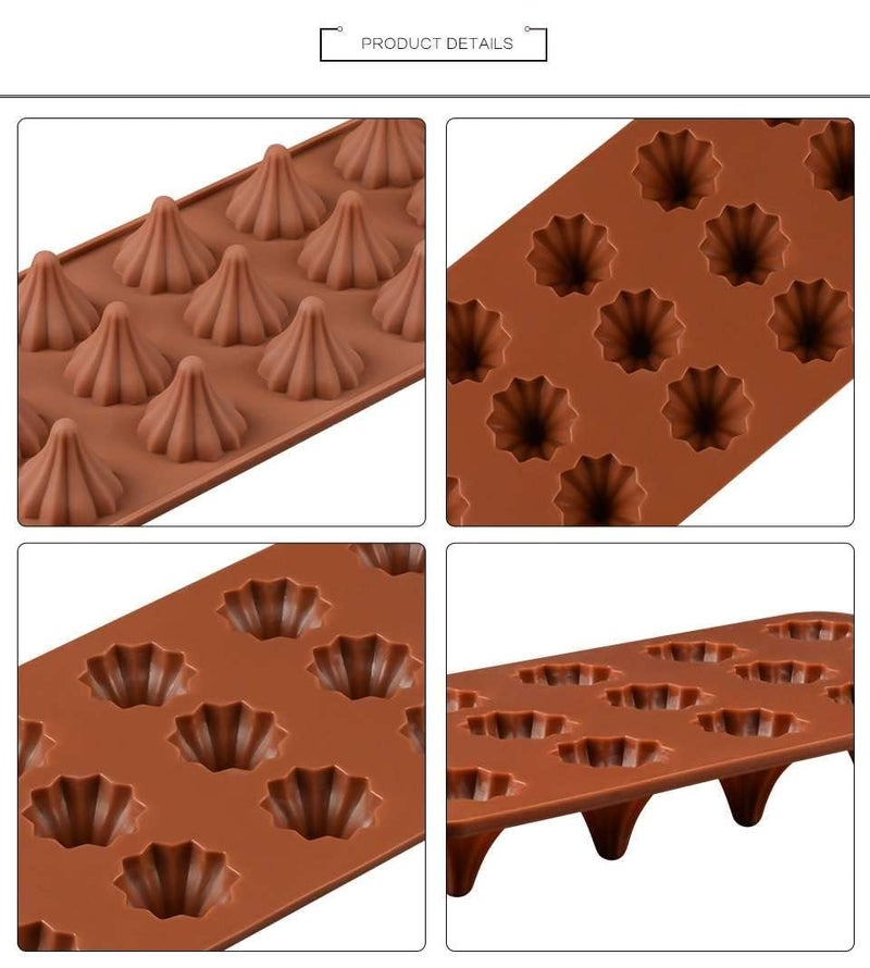 MoldBerry Silicone 15 Small Cavities Modak Shape Chocolates Mold Modak Filling Mould Cupcakes Decoration Cake Border Decorating for Ganesh Chaturthi Festival Theme Mold Pack of 1 Multicolor - Image 3