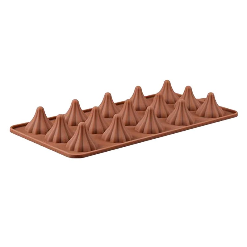 MoldBerry Silicone 15 Small Cavities Modak Shape Chocolates Mold Modak Filling Mould Cupcakes Decoration Cake Border Decorating for Ganesh Chaturthi Festival Theme Mold Pack of 1 Multicolor - Image 1