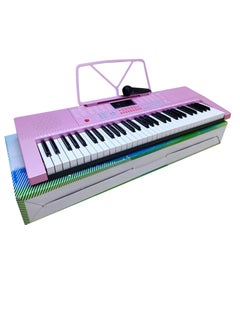 Mike Music 61-Key Electronic Keyboard with Stand, Microphone & Teaching Modes - Pink, 83.5 cm x 28 cm x 8.5 cm, 2.5 kg, Ideal for Kids & Beginners Pink  - Image 1