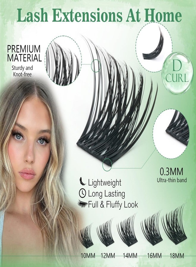 FinyDreamy Enchantress Lash Clusters Kit DIY Lash Extensions Kit Fluffy & Wispy Individual Lashes with Glue Remover Tweezer by FinyDreamy(Enchantress Kit, 10-18mm) - Image 2