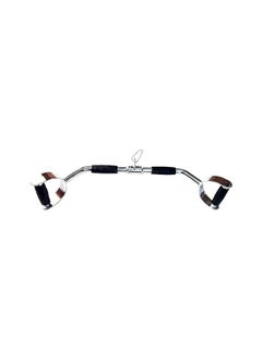LAT Pull Down Bar Press Down Bar Cable Machine Attachment Multi Gym Attachment Solid Steel Rubber Handgrips Tricep V-Bar Pulley System Machine