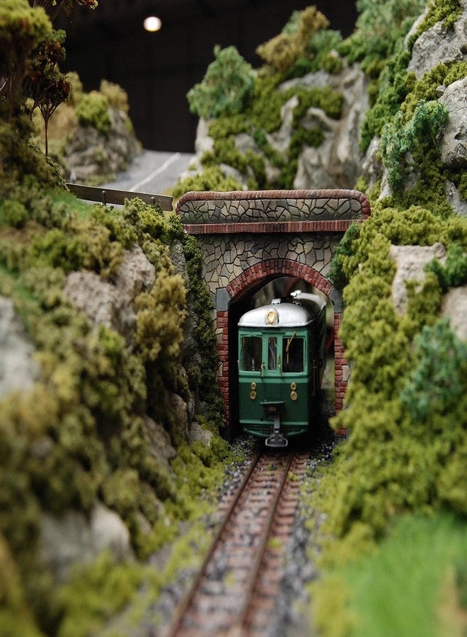 Warmtree Tree Powder Model Miniature Shrubs Bushes Tufted Terrain Model Kit for DIY Miniature Lowland Model Architecture Building Model Railway Fairy Garden Diorama Supplies Scenery(Dark Green) - Image 3