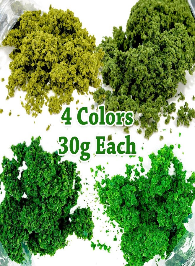 Warmtree Tree Powder Model Miniature Shrubs Bushes Tufted Terrain Model Kit for DIY Miniature Lowland Model Architecture Building Model Railway Fairy Garden Diorama Supplies Scenery(Dark Green) - Image 2