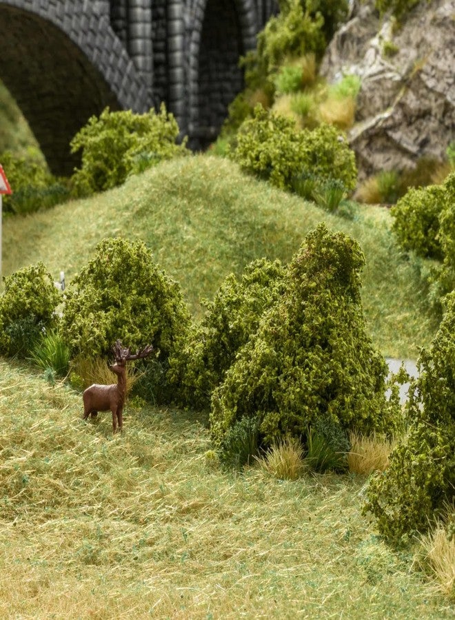 Warmtree Tree Powder Model Miniature Shrubs Bushes Tufted Terrain Model Kit for DIY Miniature Lowland Model Architecture Building Model Railway Fairy Garden Diorama Supplies Scenery(Dark Green) - Image 5