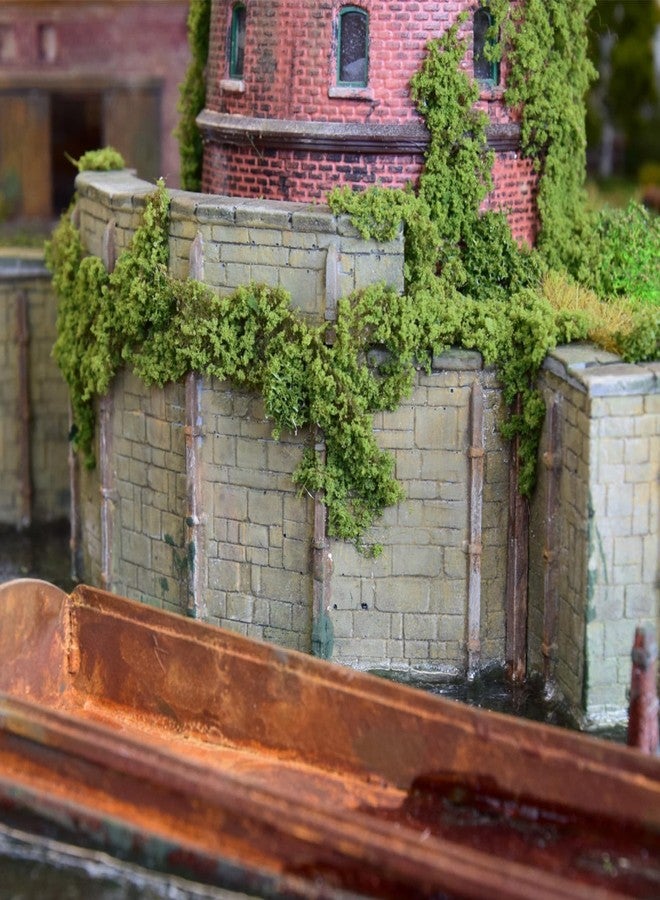 Warmtree Tree Powder Model Miniature Shrubs Bushes Tufted Terrain Model Kit for DIY Miniature Lowland Model Architecture Building Model Railway Fairy Garden Diorama Supplies Scenery(Dark Green) - Image 4