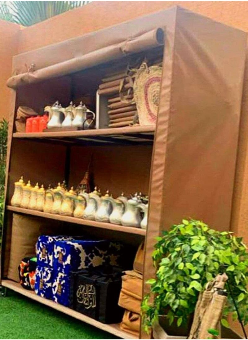 بن عمار - دولاب تخزين متنقل مقاس صغير 150x150x65cm - Image 1