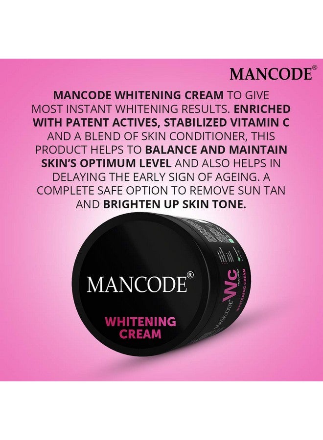 MAN CODE Mancode Whitening Cream For Men | 100G | Glowing Radiant Skin | Daily Defence From Pollution | Reduces Acne & Dark Spots | Cream With Uv Protect | Everyday Skin Care  - Image 3