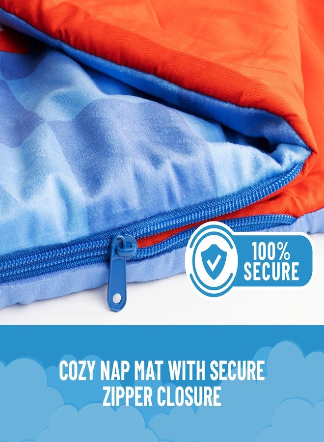 Jay Franco Kids Slumber Bag and Pillow - 54 x 27 Inch Comfy Indoor Sleeping Bag for School and Sleepovers, 2 Piece Set, Blue - Cars - Image 4