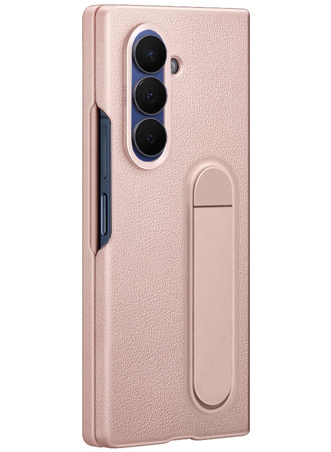 Leather Case Cover for Samsung Galaxy Z Fold 7, Kindsuit Case Slim and sleek with Secure Hand Grip - Pink - Image 3