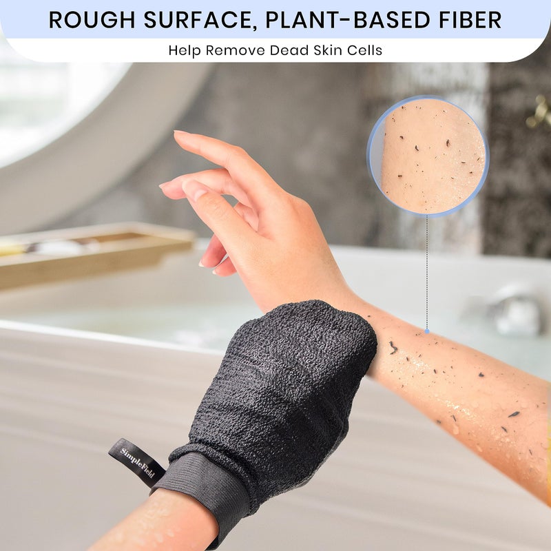 SimpleField Korean Exfoliating Mitt for Remove Dead Skin. 100% Viscose Deep Kessa Exfoliating Glove for Body Scrub, Keratosis Pilaris and Self Tanning. Easily Smooth Skin Surface. (1 Piece) - Image 2