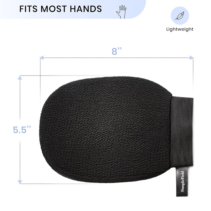 SimpleField Korean Exfoliating Mitt for Remove Dead Skin. 100% Viscose Deep Kessa Exfoliating Glove for Body Scrub, Keratosis Pilaris and Self Tanning. Easily Smooth Skin Surface. (1 Piece) - Image 5