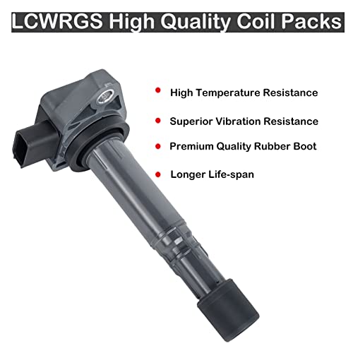 LCWRGS Set of 6 Ignition Coil Pack for 3.5 3.7 V6 Acura MDX Honda Ridgeline Pilot Saturn vue 2001 2002 2003 2004 2005 2006 2007 2008 2009 Coils Replaces# UF400 UF512 C1460 - Image 2