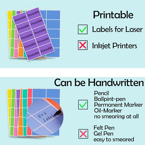 YSHIHE 240 PCS Colored Labels Stickers 3 x 2 Inch Rectangular Moving Labels 8 Colors Large Color Coding Labels - Light Color - Image 4