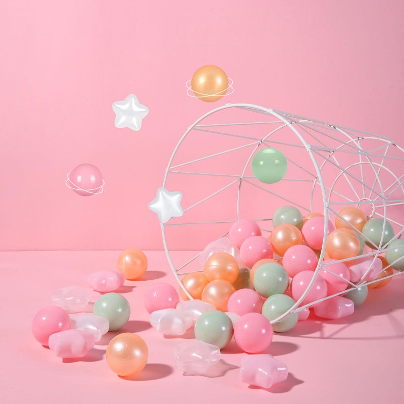 STARBOLO Ball Pit Balls - 100pcs Crush Proof Plastic Children's Toy Balls Macaron Ocean Balls for Birthday Parties Games Pool Foam Ball Pit Play Tent - Image 2