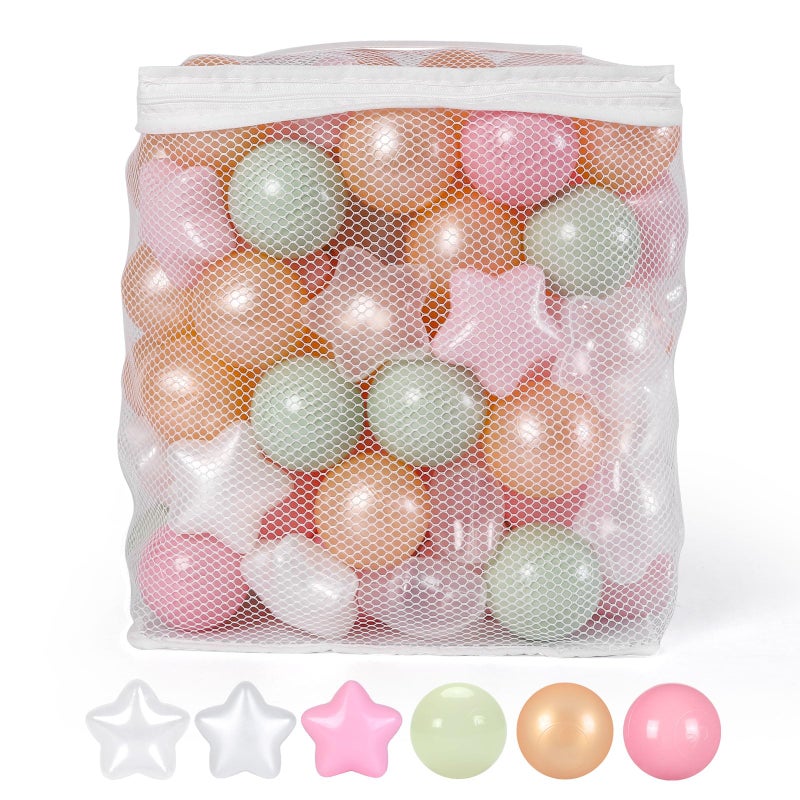 STARBOLO Ball Pit Balls - 100pcs Crush Proof Plastic Children's Toy Balls Macaron Ocean Balls for Birthday Parties Games Pool Foam Ball Pit Play Tent - Image 1