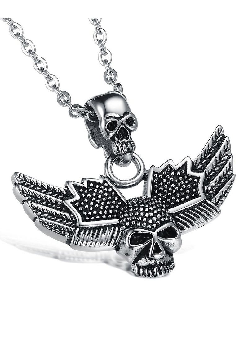 Elementesse Awesome Skeleton Head Pendant With Chain For Mens - Image 1