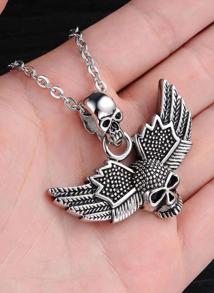 Elementesse Awesome Skeleton Head Pendant With Chain For Mens - Image 3