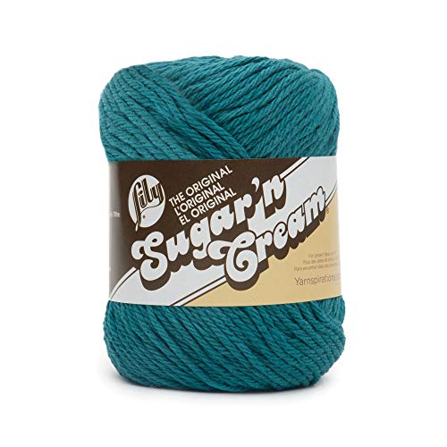 Lily SUGAR N CREAM SB Yarn, Teal - Image 1
