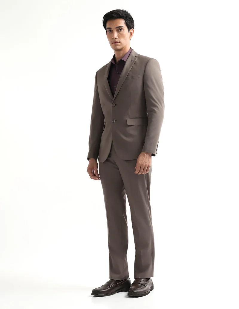 Arrow Brown Tailored Fit Two Piece Suit for Men | Best Price UAE