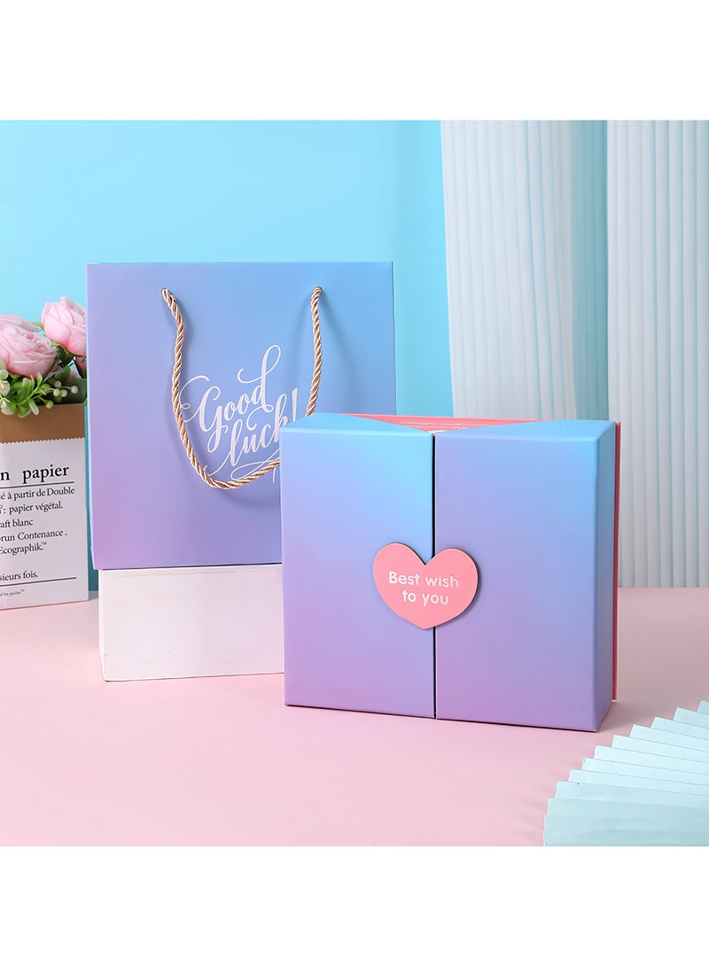 Luxury Magnetic Gift Box, Reusable Gift Box with Gift Bags for Gift Wrapping, Folding Gift Boxes With Lid for Presents, Festival, Birthday, Anniversary, Holidays and Weddings - Image 1