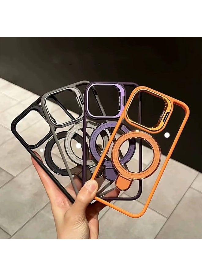 Clear iPhone 16 Pro Max Slim Case with Magnetic Holder in Multiple Colors for iPhone Models - Stylish and Durable Design - Image 2