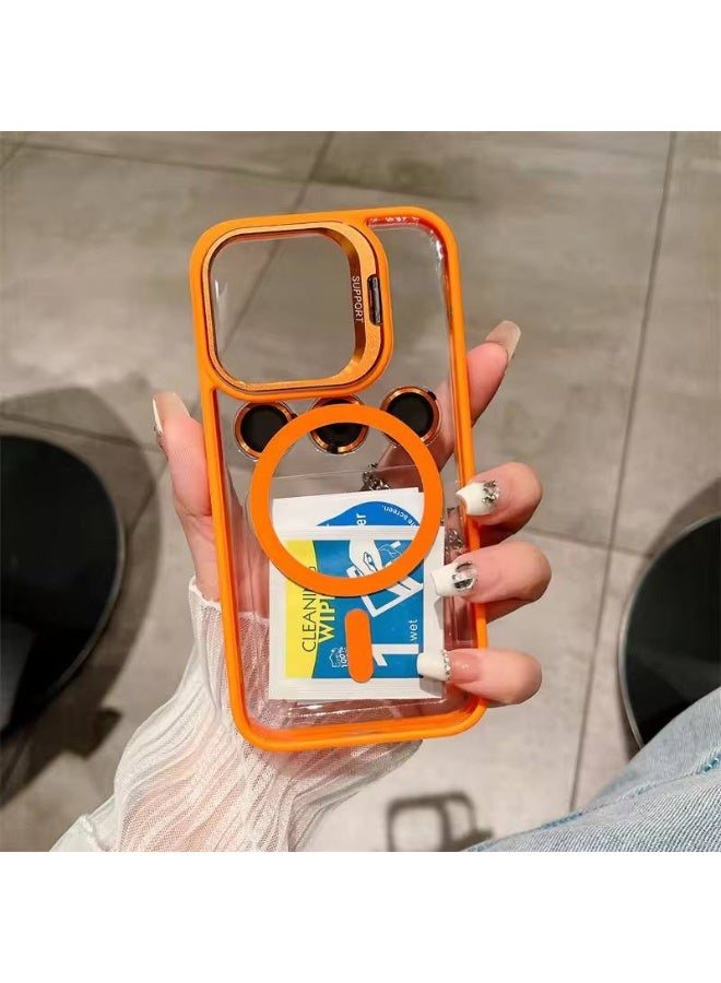 Clear iPhone 16 Pro Max Slim Case with Magnetic Holder in Multiple Colors for iPhone Models - Stylish and Durable Design - Image 1