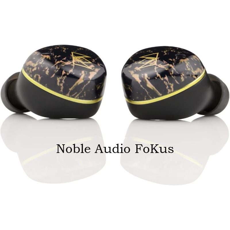 Noble Audio FoKus Rex5 True Wireless Bluetooth Stereo Earbuds with Mic, Sound Personalization, Black - Image 1