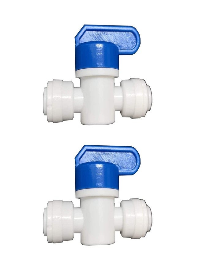ماليدا صمام كرة أنبوبي Malida 3/8"x3/8" سريع التوصيل لإيقاف أجهزة تنقية المياه RO وفلاتر التناضح العكسي، مجموعة من قطعتين - Image 1