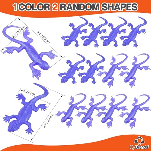UpBrands 24 Pack PURPLE Super Stretchy Lizard Toys Versatile Birthday Party Favors Rubber Lizards for Kids Reptile Newt Toy StressRelief for Purple Celebrations - Image 5