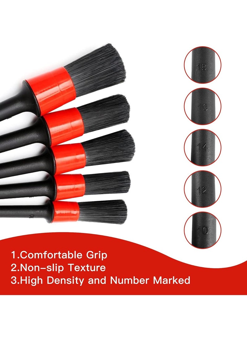 Generic 5-Piece Detail Brush Car Cleaning Tool Set  - Image 2