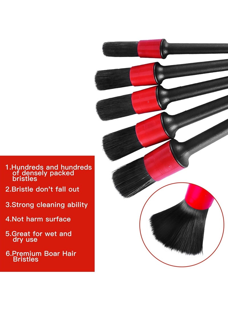 Generic 5-Piece Detail Brush Car Cleaning Tool Set  - Image 3