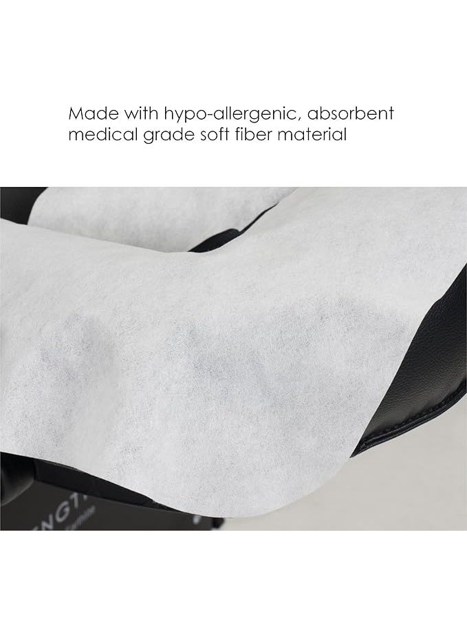 DUNISO 100 Pcs Disposable Face Cradle Covers，Disposable Beauty Salon SPA Headrest Pillow Cover，Massage Face Covers，Medical-Grade, Ultra Soft，for Massage Tables & Massage Chairs,16*12in - Image 4