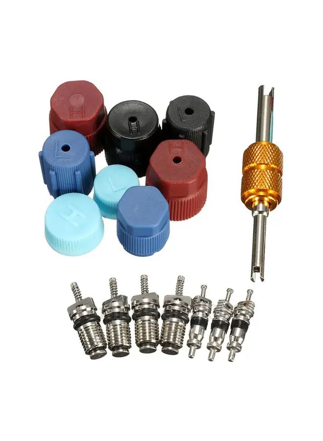 Universal Car Air Conditioning Repair Kit Plastic Valve Core Sealing Cover and Disassembly Tool Compatible with Multiple Models - Image 2