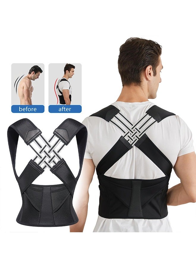 Generic Back Straightener Belt, Back Posture Belt, Adjustable Back Straightener Straps, Back Straightener Posture Corrector, Back Posture Corrector for Neck, Shoulder Gym and Good Posture Support  - Image 2