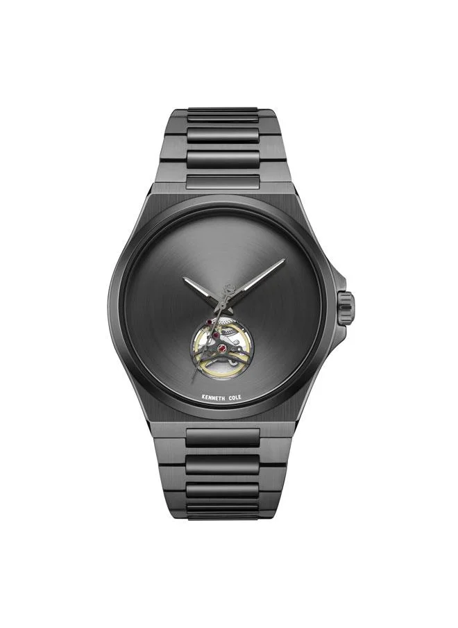 Kenneth Cole New York Verrazzano Men's 43.5mm Automatic Watch with Black Dial & Stainless Steel Bracelet