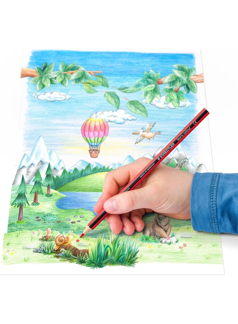 شتدلر STAEDTLER Noris Colors Hexagonal Kids Colouring Pencils , pack of 12 - No:220NC12 - Image 4