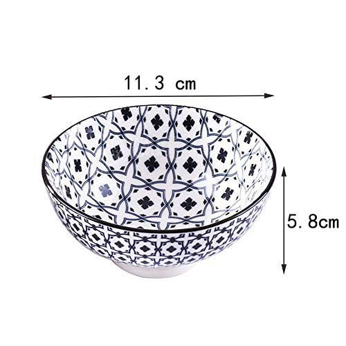 BOSILI Japanese Rice Bowl Set of 4 Ceramic Sushi Bowls Suitable for Dessert Snacks Cereal Soup Sauce - Image 2
